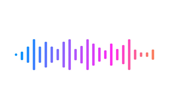 Ícono de una onda de sonido con un colorido degradado