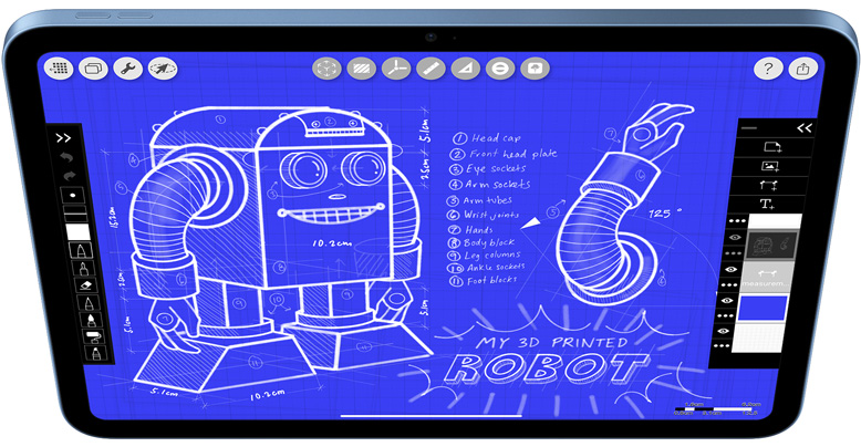 iPad 上的 Morpholio Trace