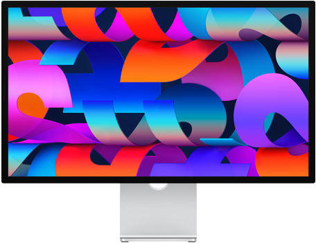Front of Studio&nbsp;Display with colourful ribbon-like wallpaper