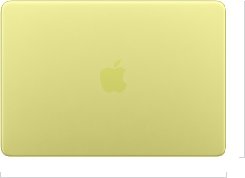 13‑inch MacBook Neo, buitenkant, dichtgeklapt, Apple logo in het midden